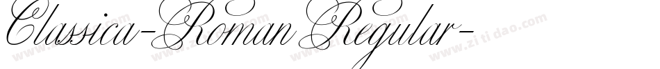 Classica-Roman Regular字体转换